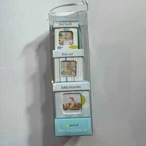 Pearhead Baby Keepsake Box Set – First Tooth, Curl, Bracelet (New)